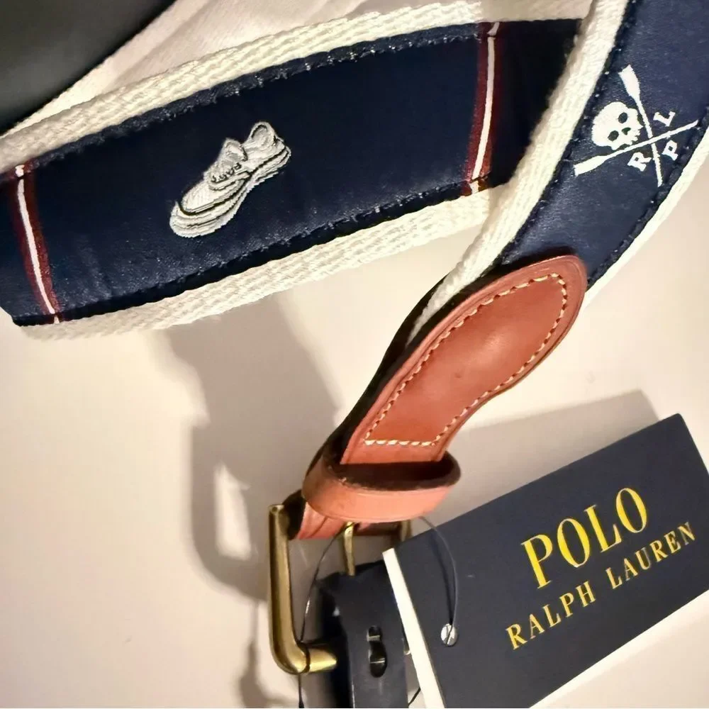 Polo Ralph Lauren Boys Belt Size 26 | Junior Kids Leather & Canvas – NWT